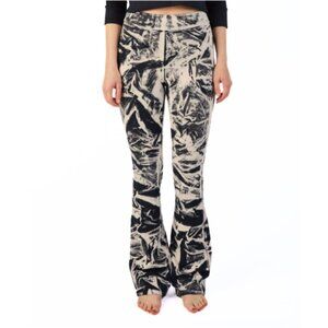 Annie Turbin Long Flare Bootleg Stretch Yoga Pant Wearable Art to Wear Punk Rock